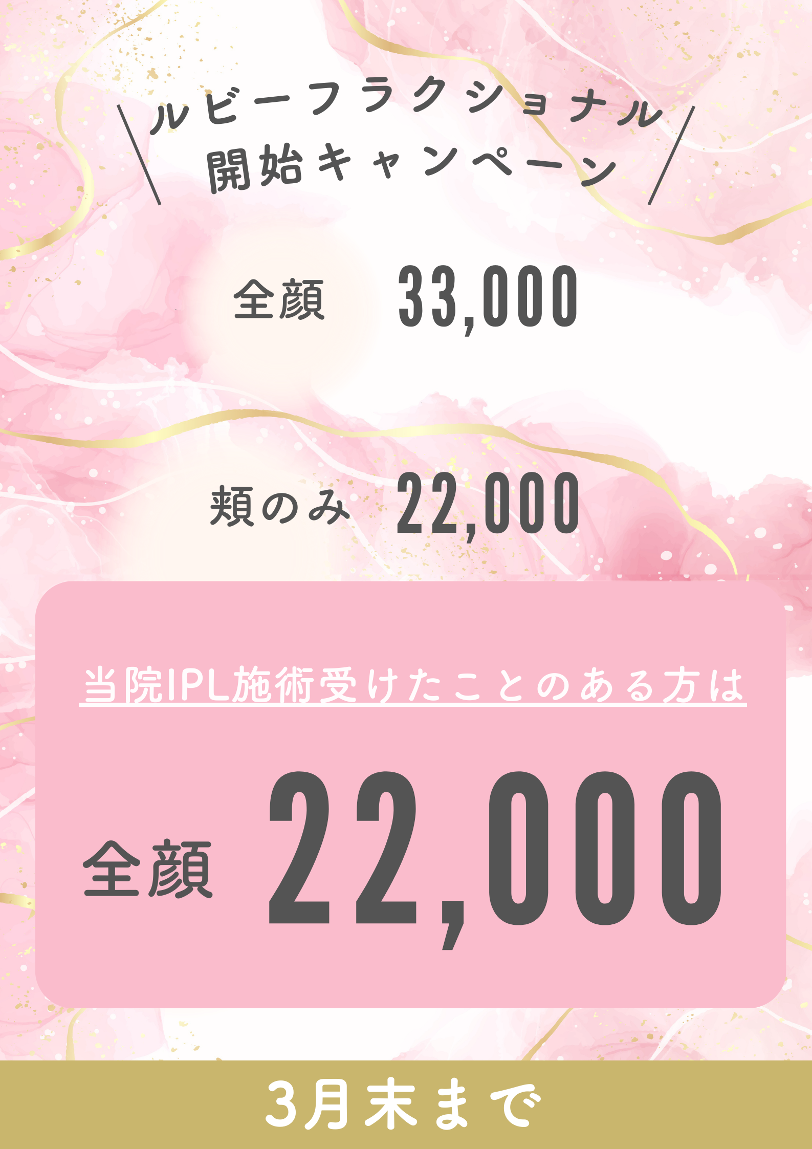 ルビーフラクショナルレーザー キャンペーン詳細